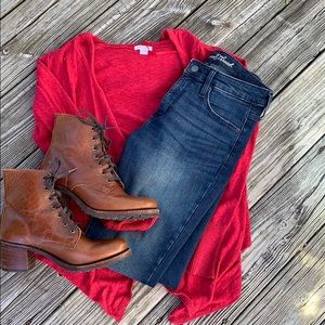 Xhilaration Red Cardigan